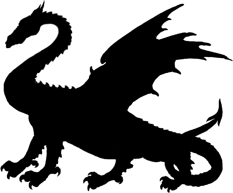 Majestic Dragon Silhouette PNG Image