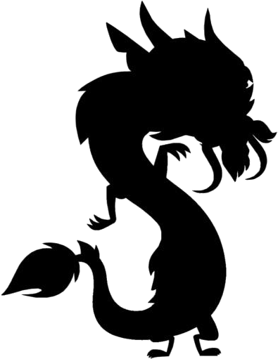 Majestic Dragon Silhouette PNG Image