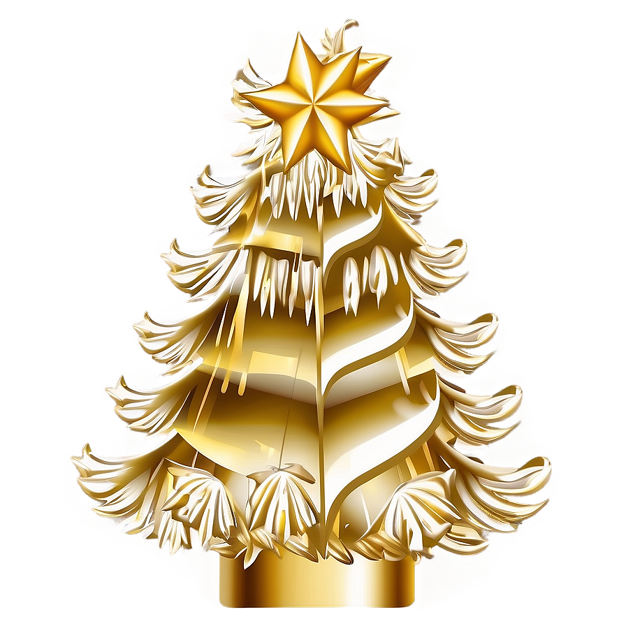 Majestic Full Gold Christmas Tree Png 06282024 PNG Image