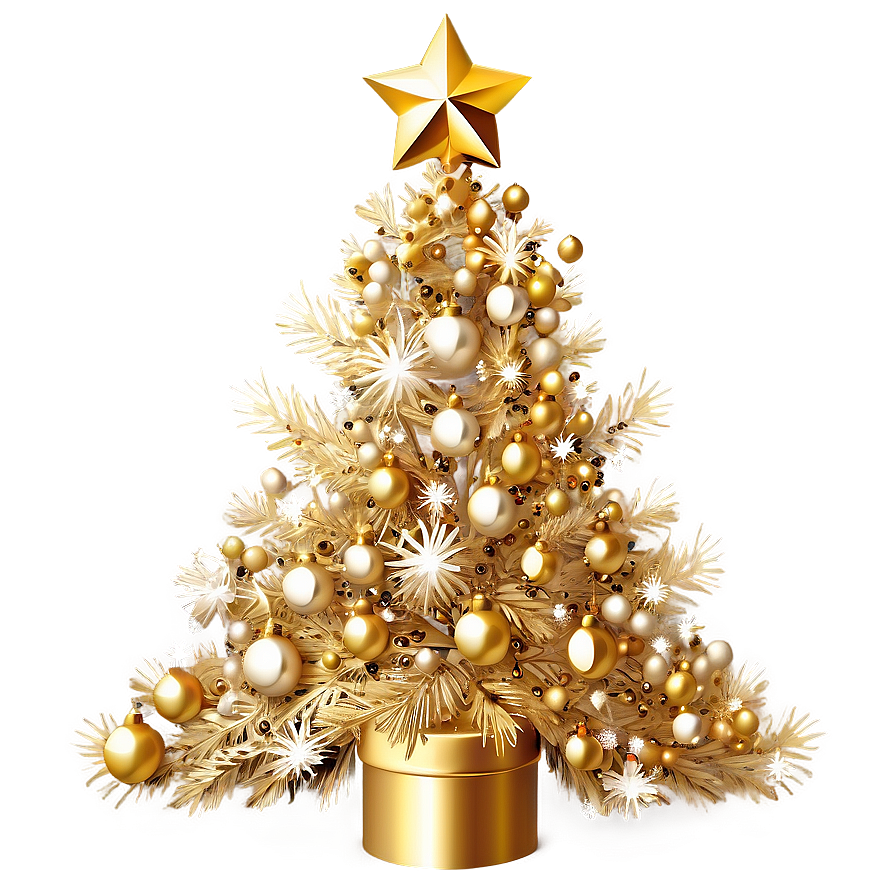 Majestic Full Gold Christmas Tree Png Drl17 PNG Image