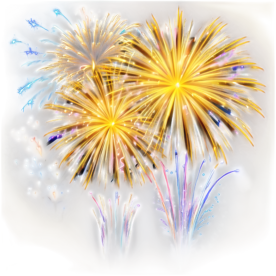 Majestic Gold Fireworks Png Eoh97 PNG Image