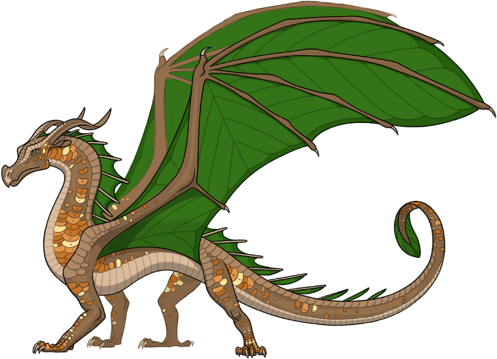 Majestic Green Winged Dragon PNG Image