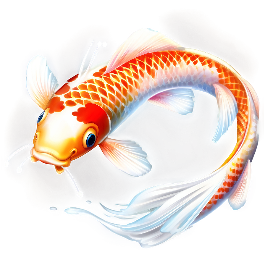 Majestic Koi Leap Drawing Png 88 PNG Image