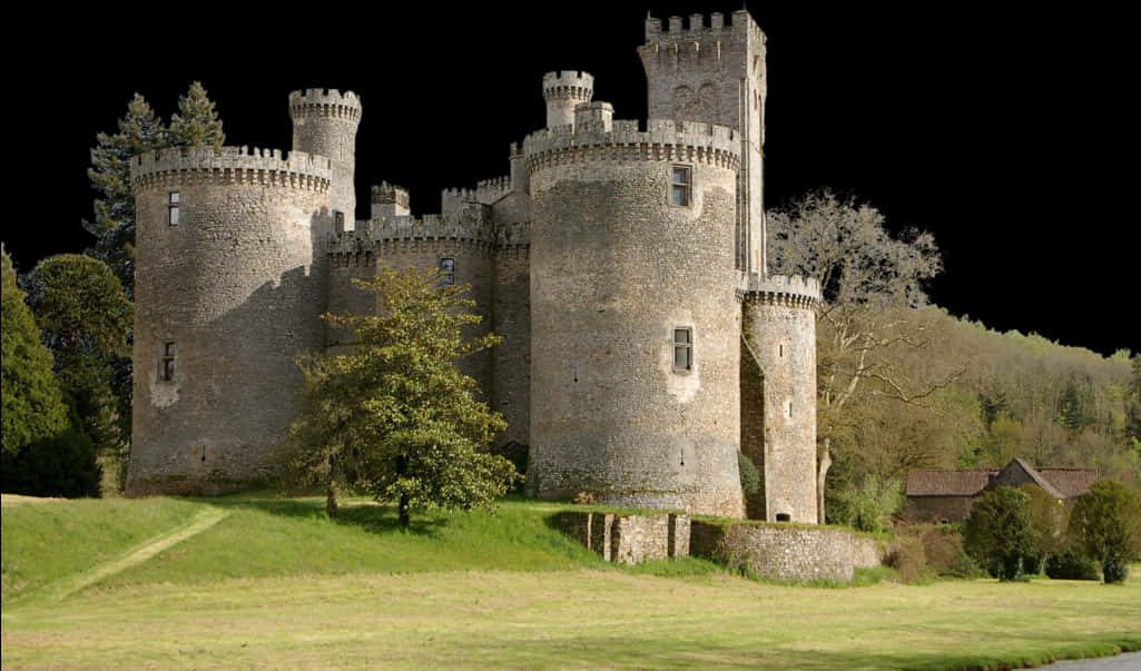 Majestic Medieval Castle PNG Image