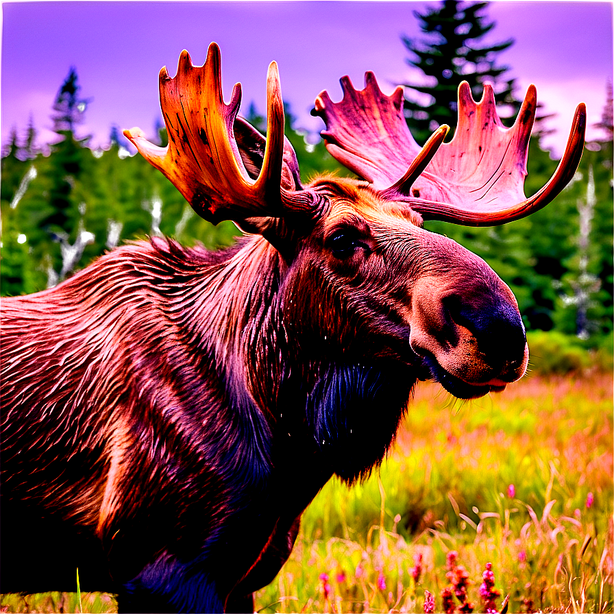 Majestic Moose In Maine Png Fms PNG Image