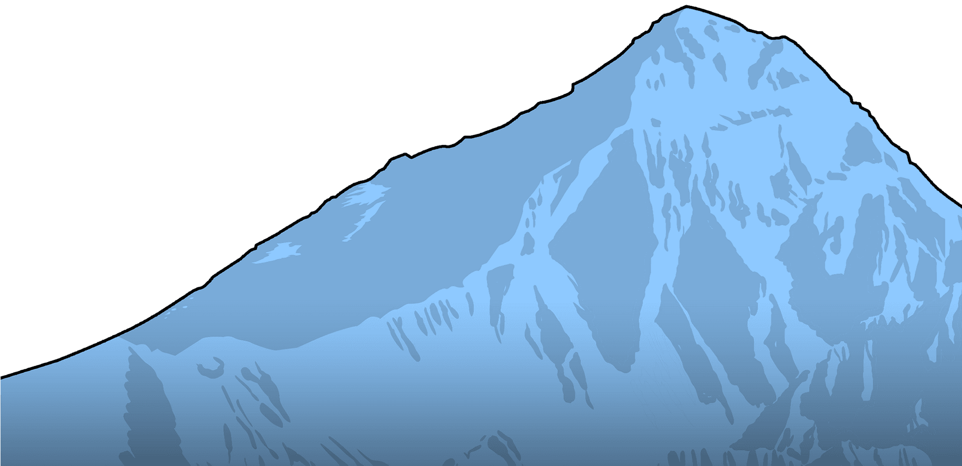 Majestic Mountain Peak Illustration PNG Image