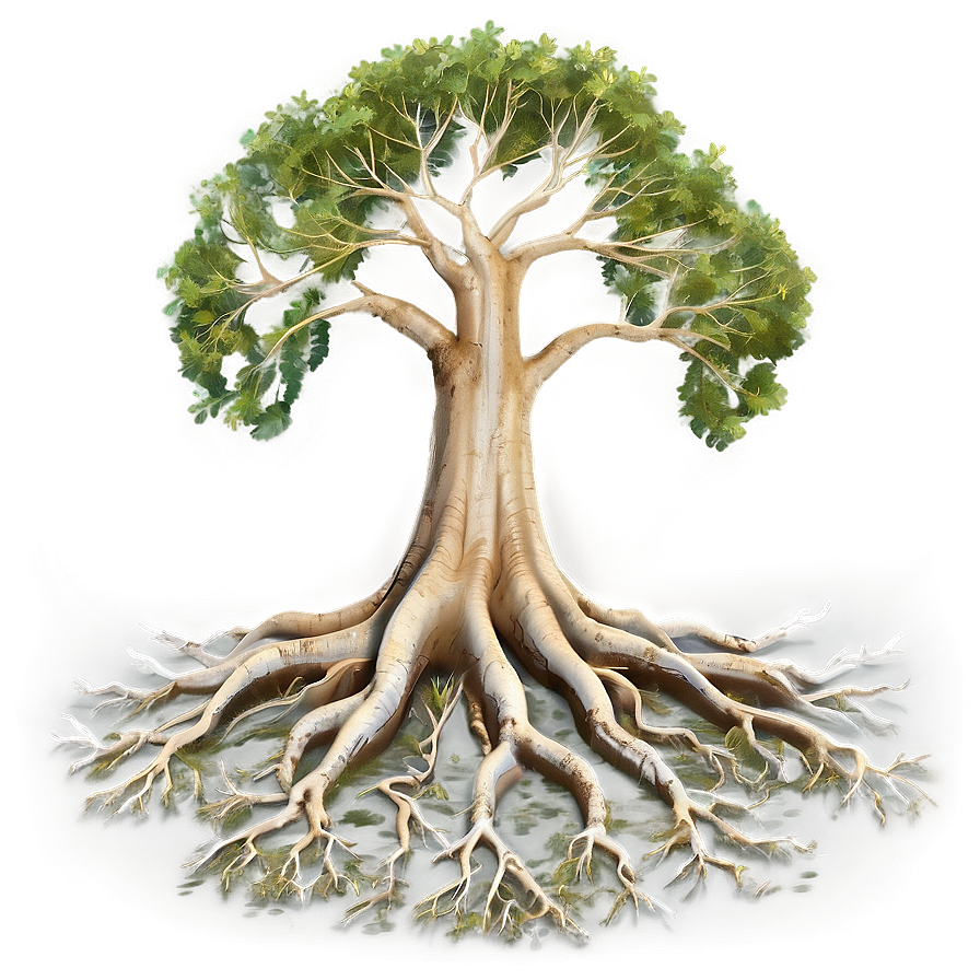 Majestic Oak Tree Roots Png Bnt PNG Image