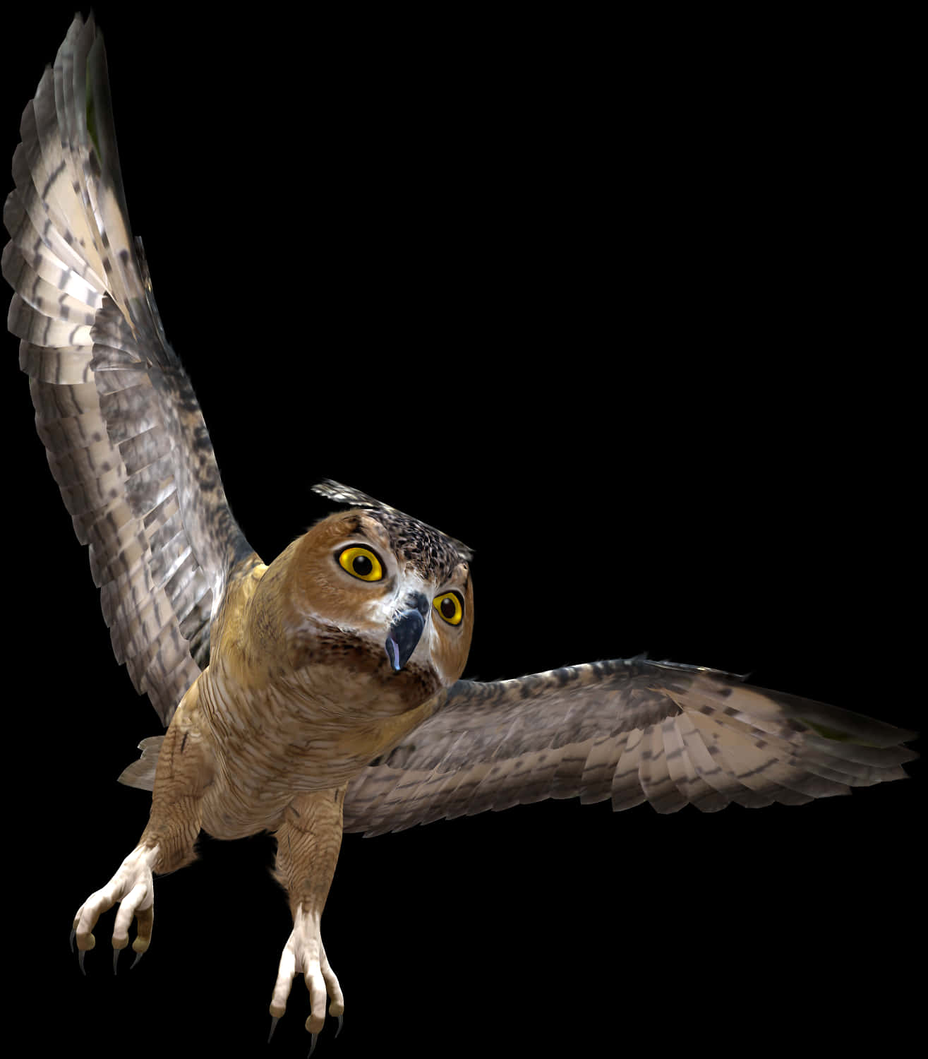 Majestic Owl In Flight PNG Image