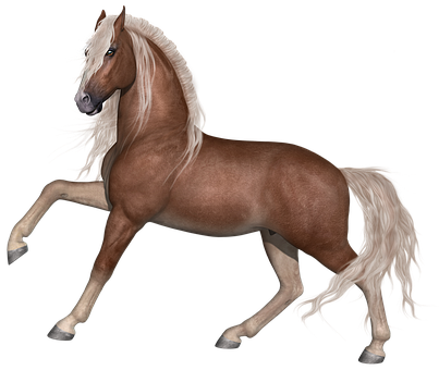 Majestic Palomino Horse Black Background PNG Image