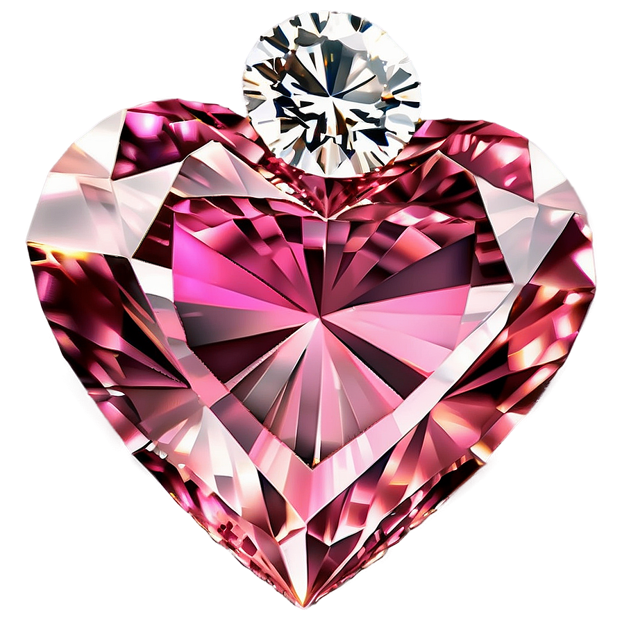 Majestic Pink Heart Diamond Png Rmd24 PNG Image