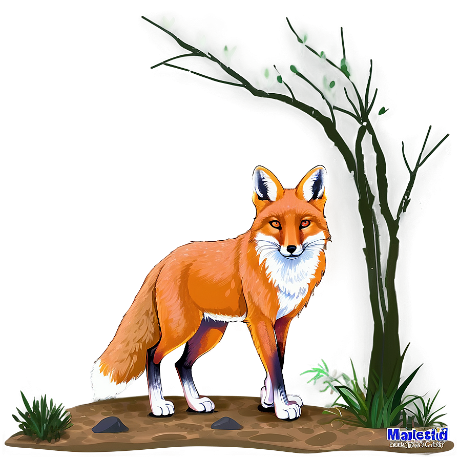 Majestic Red Fox Png Cdh PNG Image