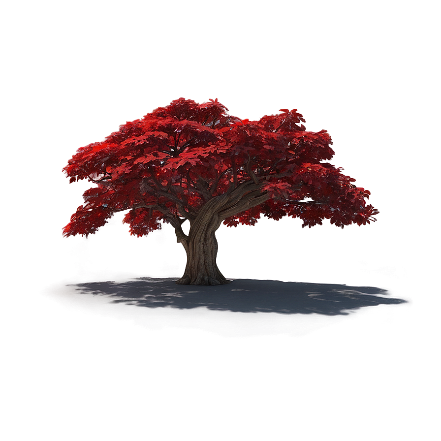 Majestic Red Tree Scene Png Puk PNG Image