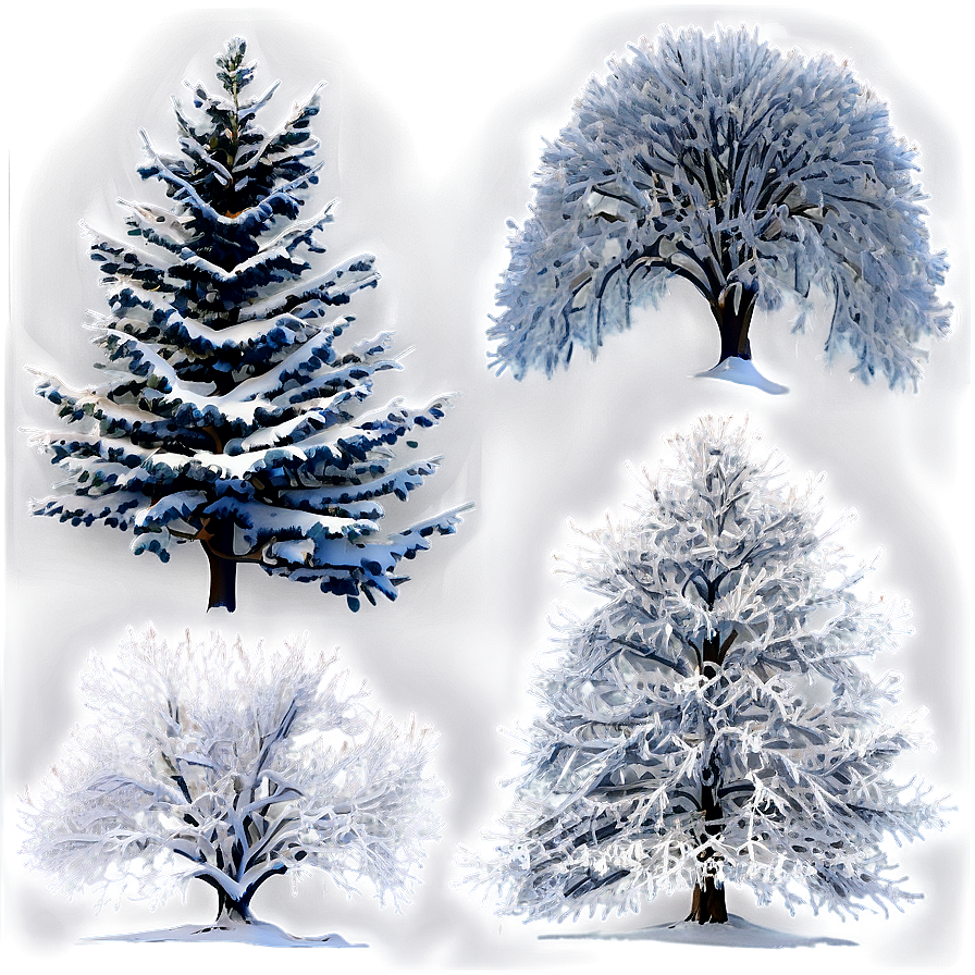 Majestic Snow Trees Png 06292024 PNG Image