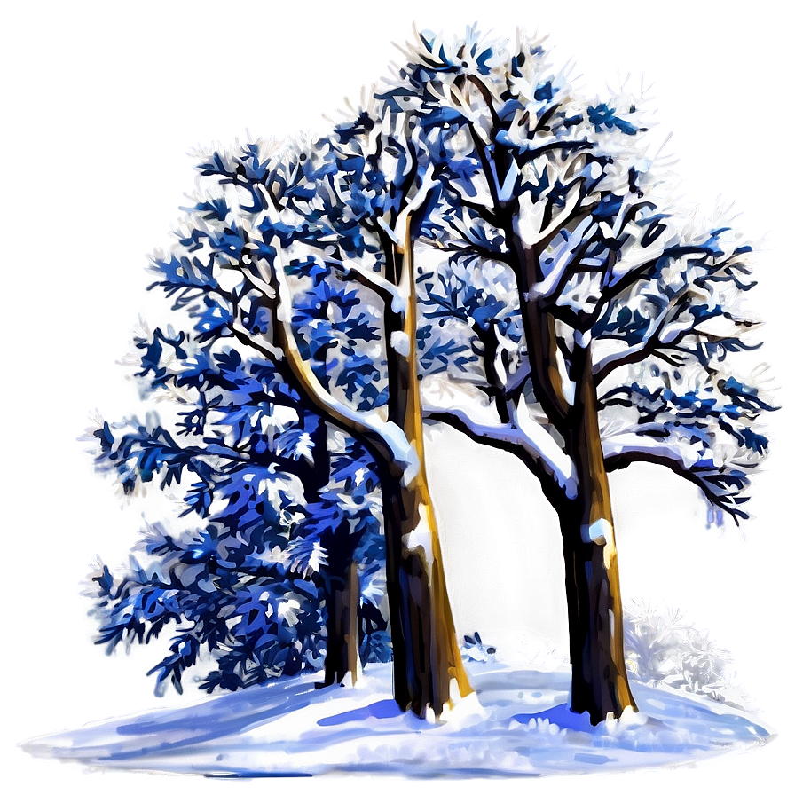 Majestic Snow Trees Png Sif75 PNG Image