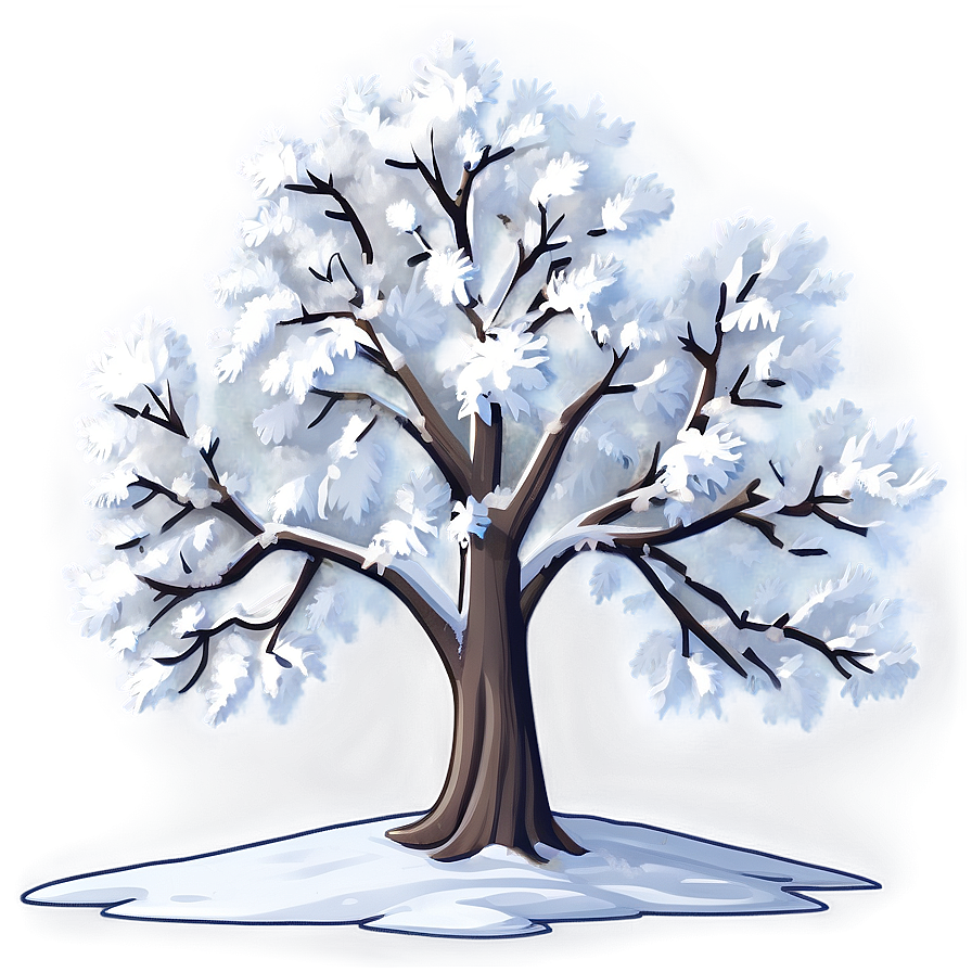 Majestic Snowy Tree Png Ahh37 PNG Image