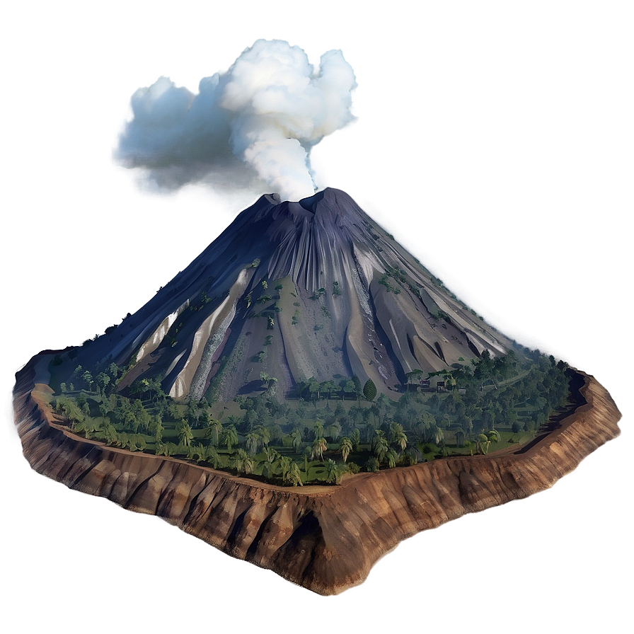 Majestic Tropical Volcano Png 92 PNG Image