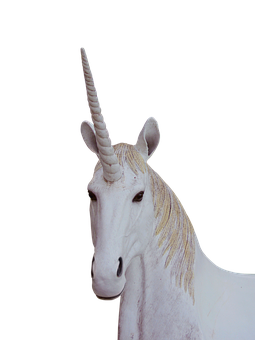 Majestic Unicorn Portrait PNG Image