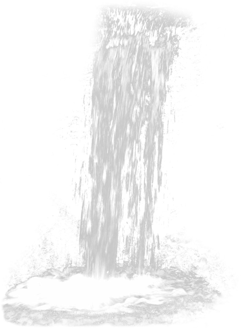 Majestic Waterfall Illustration PNG Image