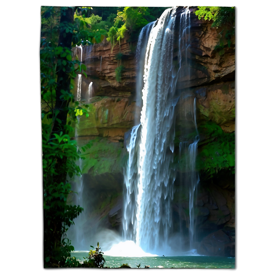 Majestic Waterfall View Png Qdg2 PNG Image