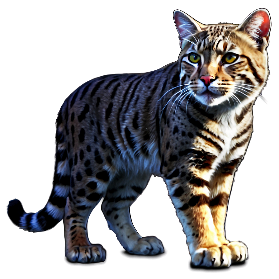 Majestic Wildcat Artwork Png Sie PNG Image