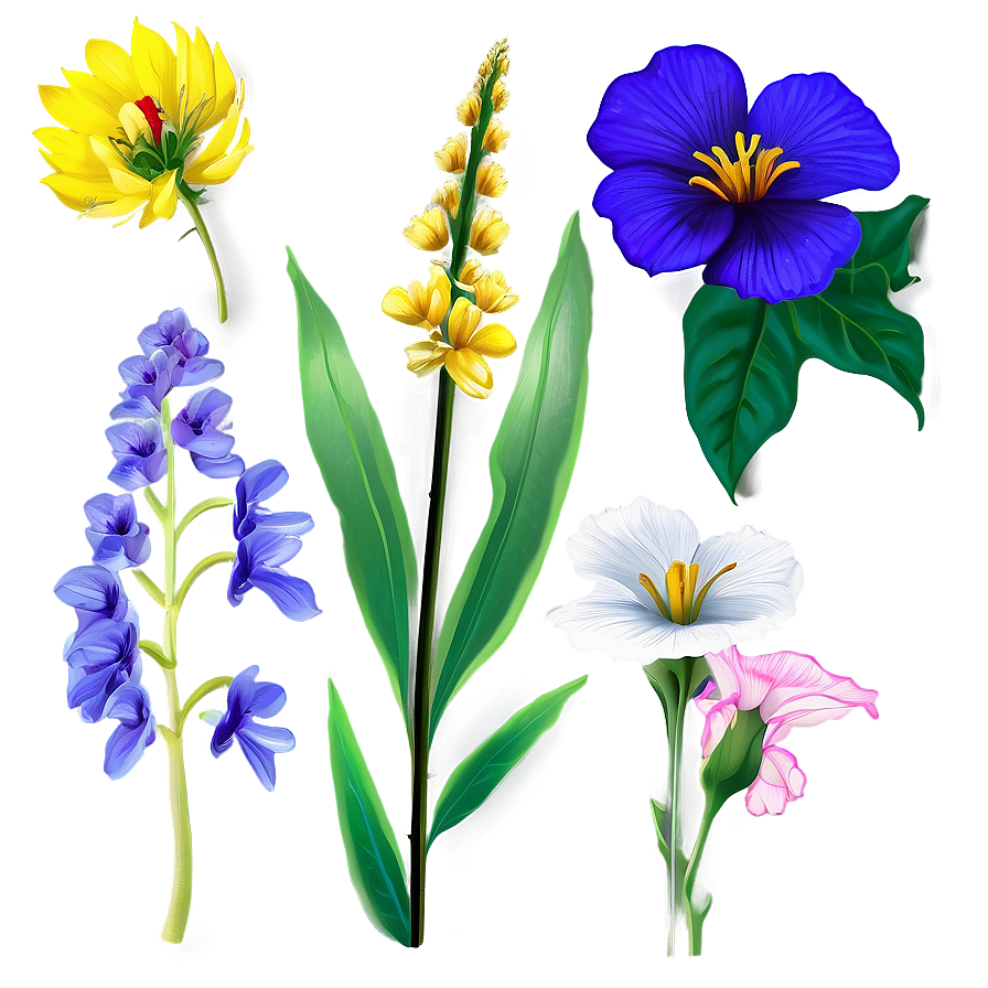 Majestic Wildflower Splendor Png Cuj PNG Image