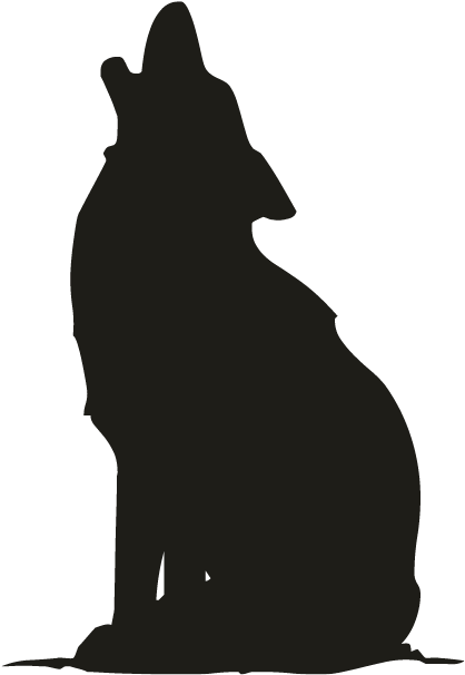 Majestic Wolf Silhouette PNG Image