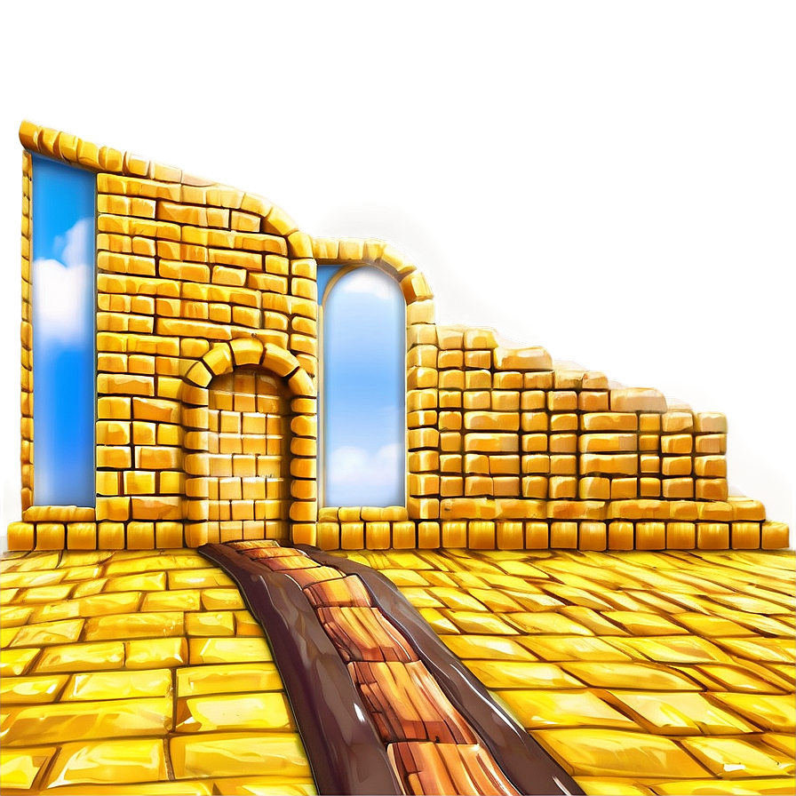 Majestic Yellow Brick Road Entrance Png 06262024 PNG Image