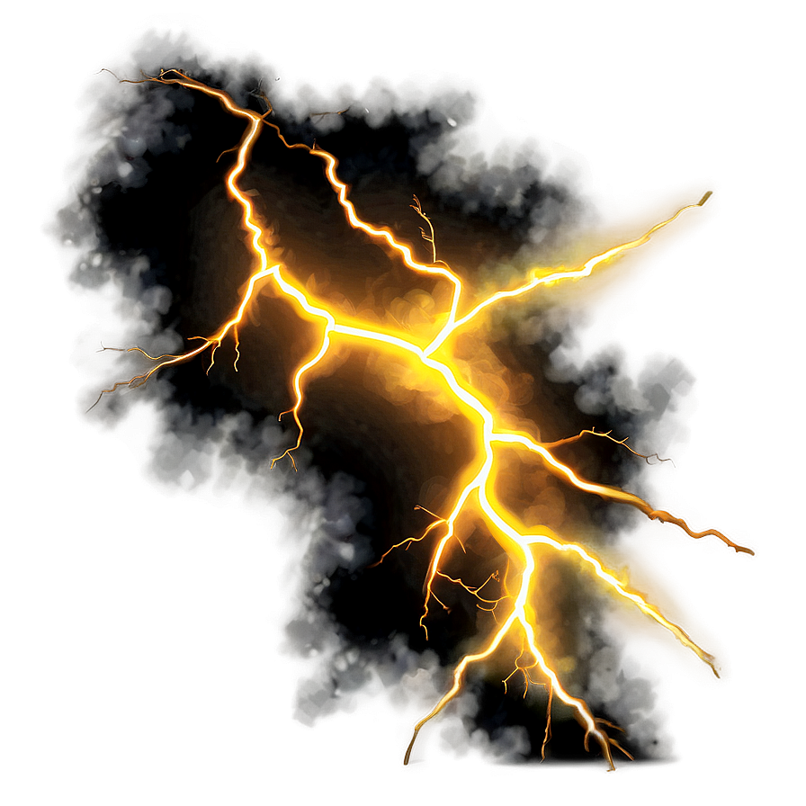 Majestic Yellow Lightning Png Lju PNG Image