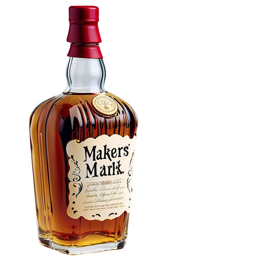 Makers Mark Whiskey Bottle Png Sfr88 PNG Image