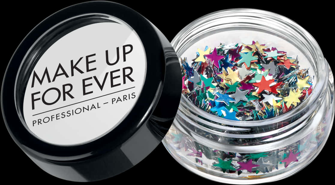 Makeup Forever Glitter Stars Container PNG Image