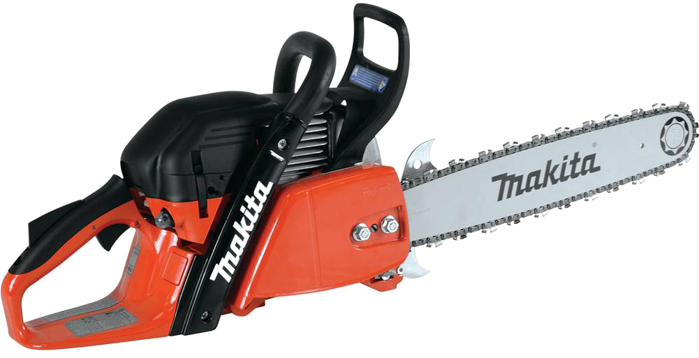 Makita Brand Chainsaw Isolated PNG Image