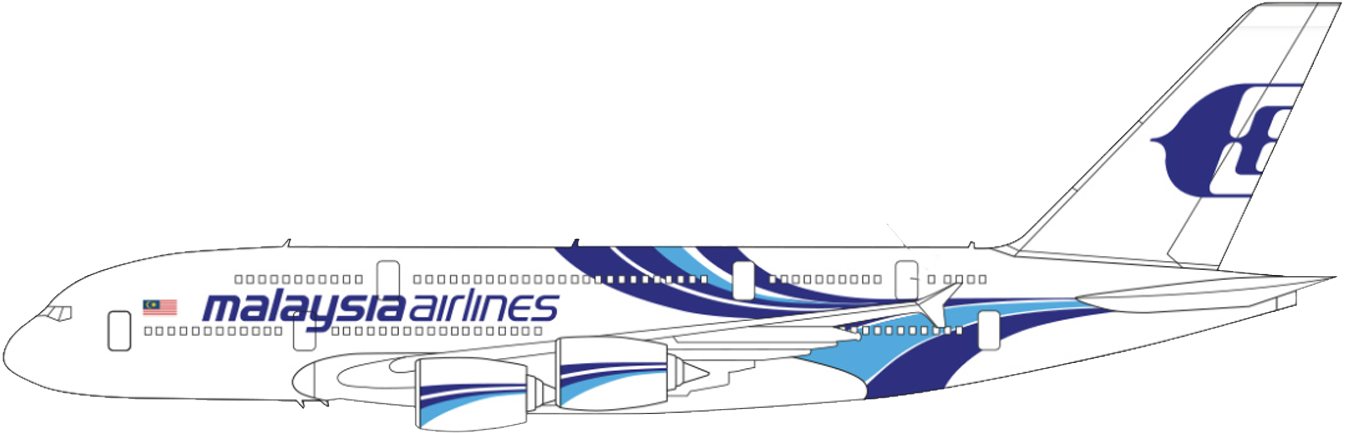 Malaysia Airlines Aircraft Livery PNG Image