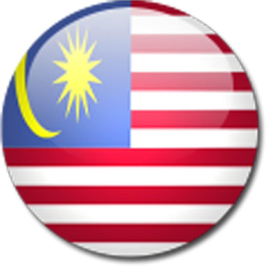 Malaysian Flag Button PNG Image