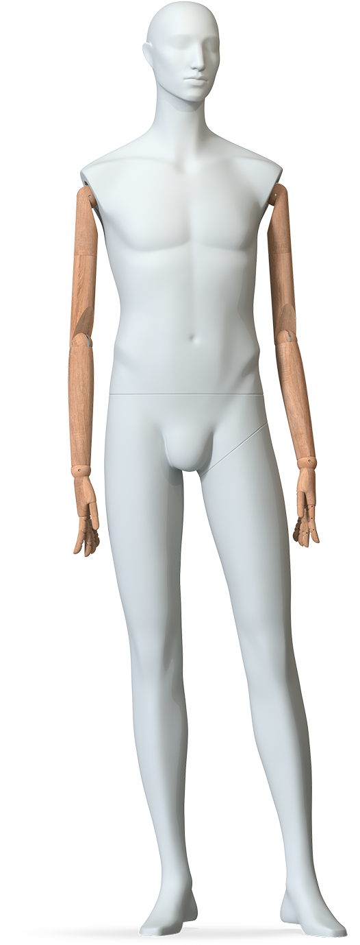 Male Mannequin Standing Pose PNG Image