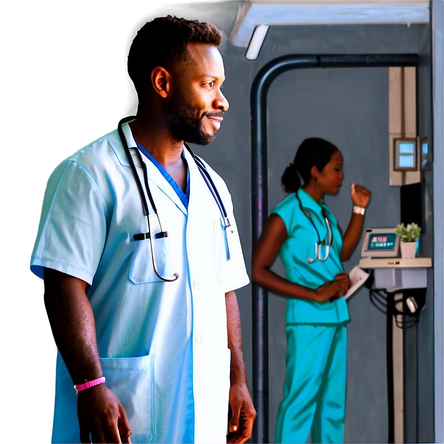 Male Nurse In Critical Care Png Lug39 PNG Image