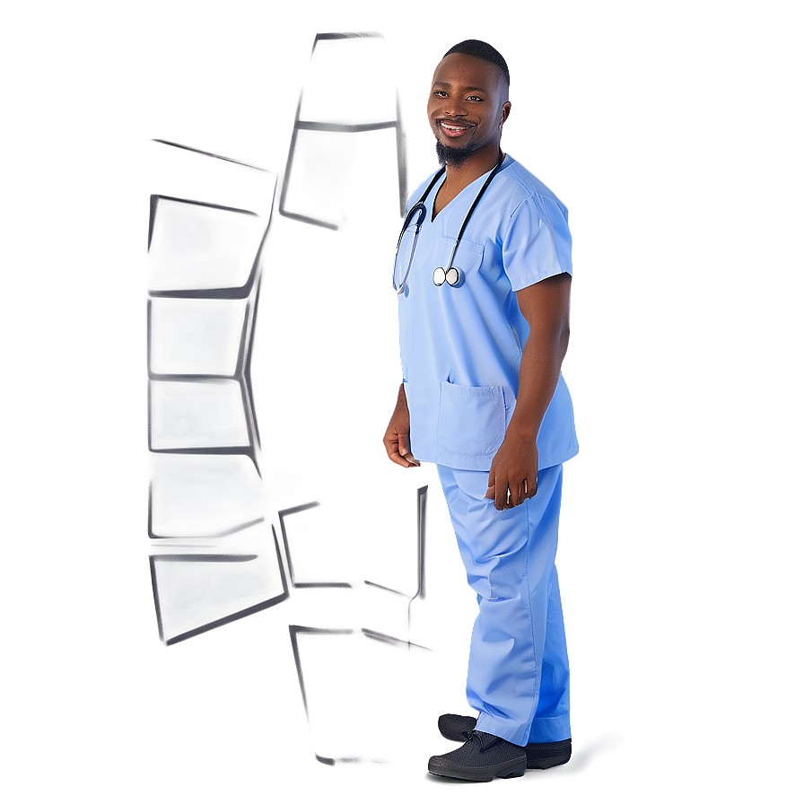 Male Nurse In Medical Team Png Rld1 PNG Image