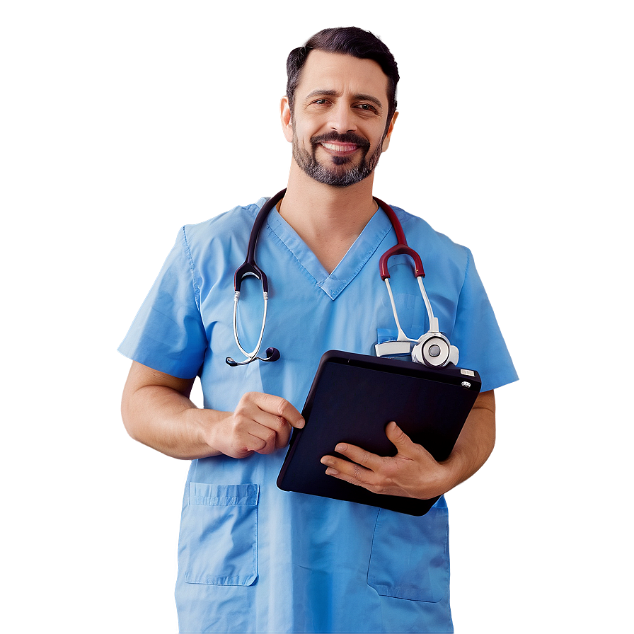 Male Nurse With Patient Png Fyl27 PNG Image