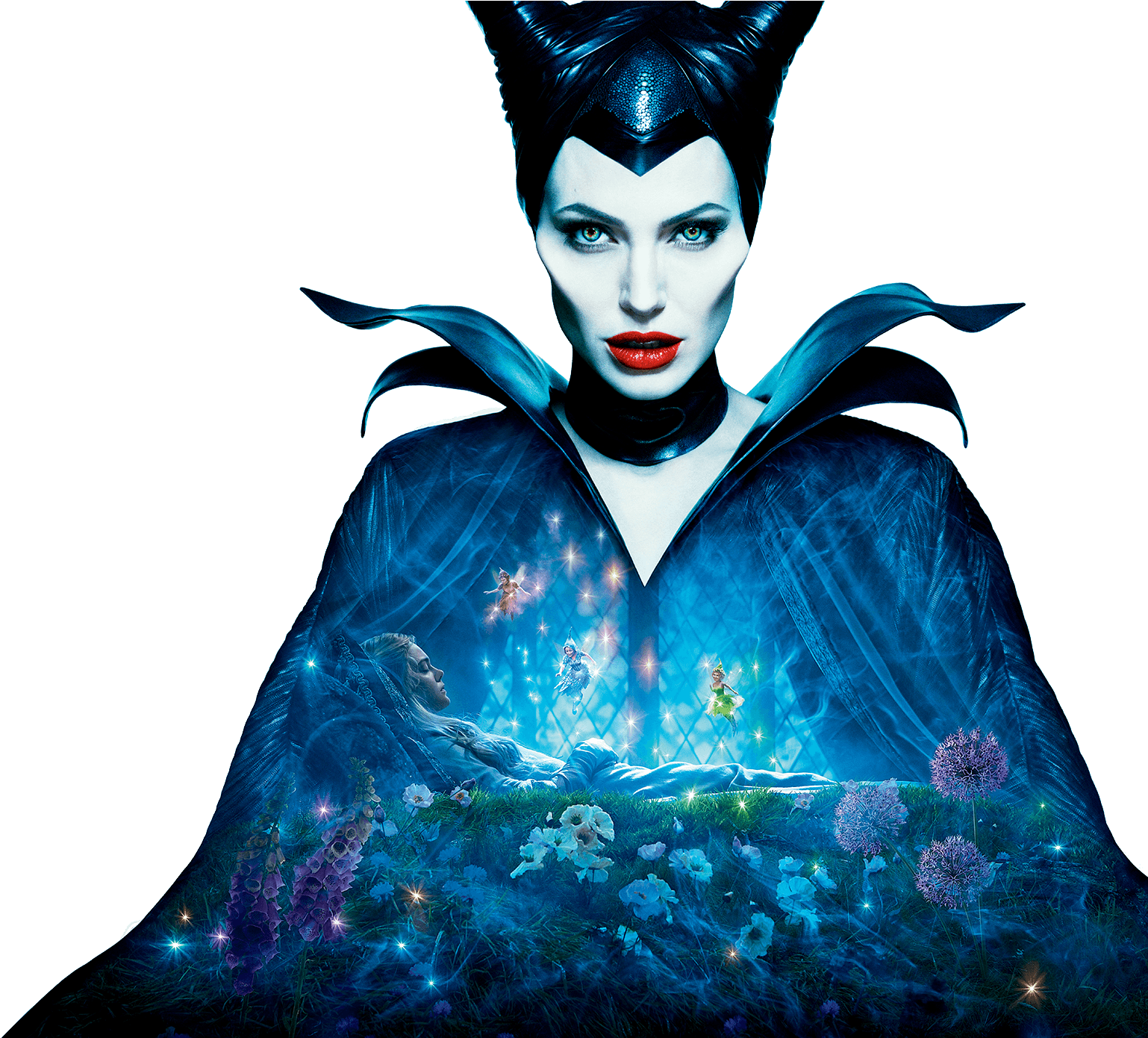 Maleficent Mystical Forest Cape PNG Image