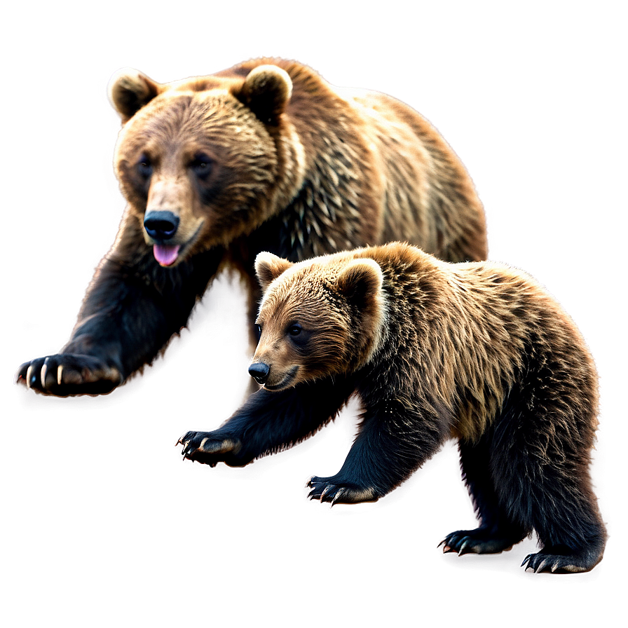 Mama Bear And Cubs Clipart Png 06132024 PNG Image