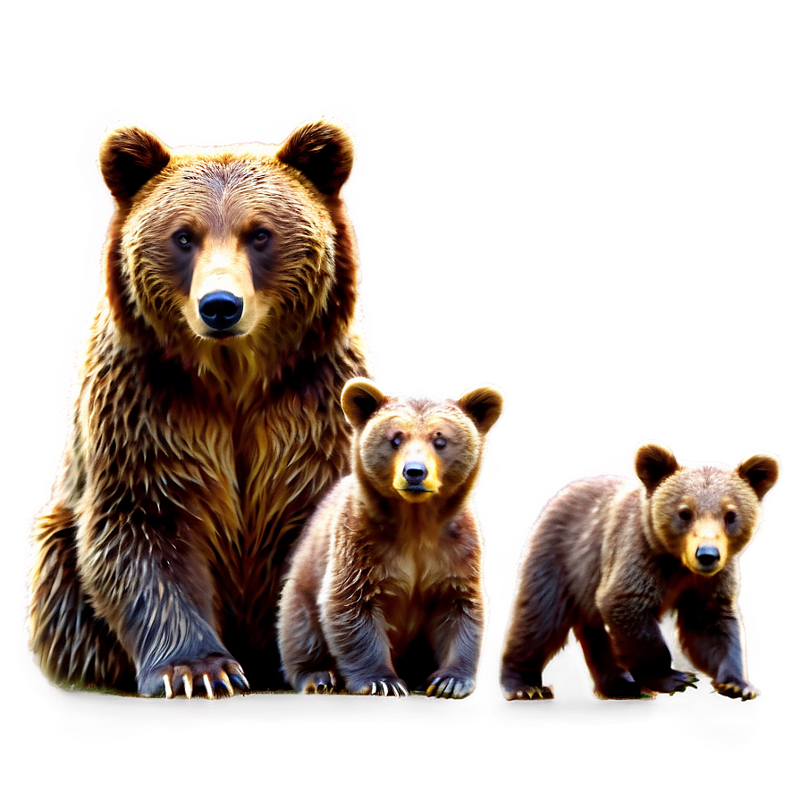 Mama Bear And Cubs Clipart Png 06132024 PNG Image