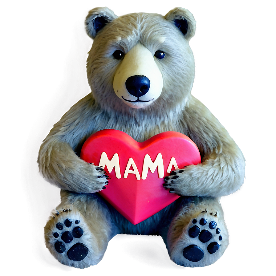 Mama Bear Love Heart Png Dmk85 PNG Image