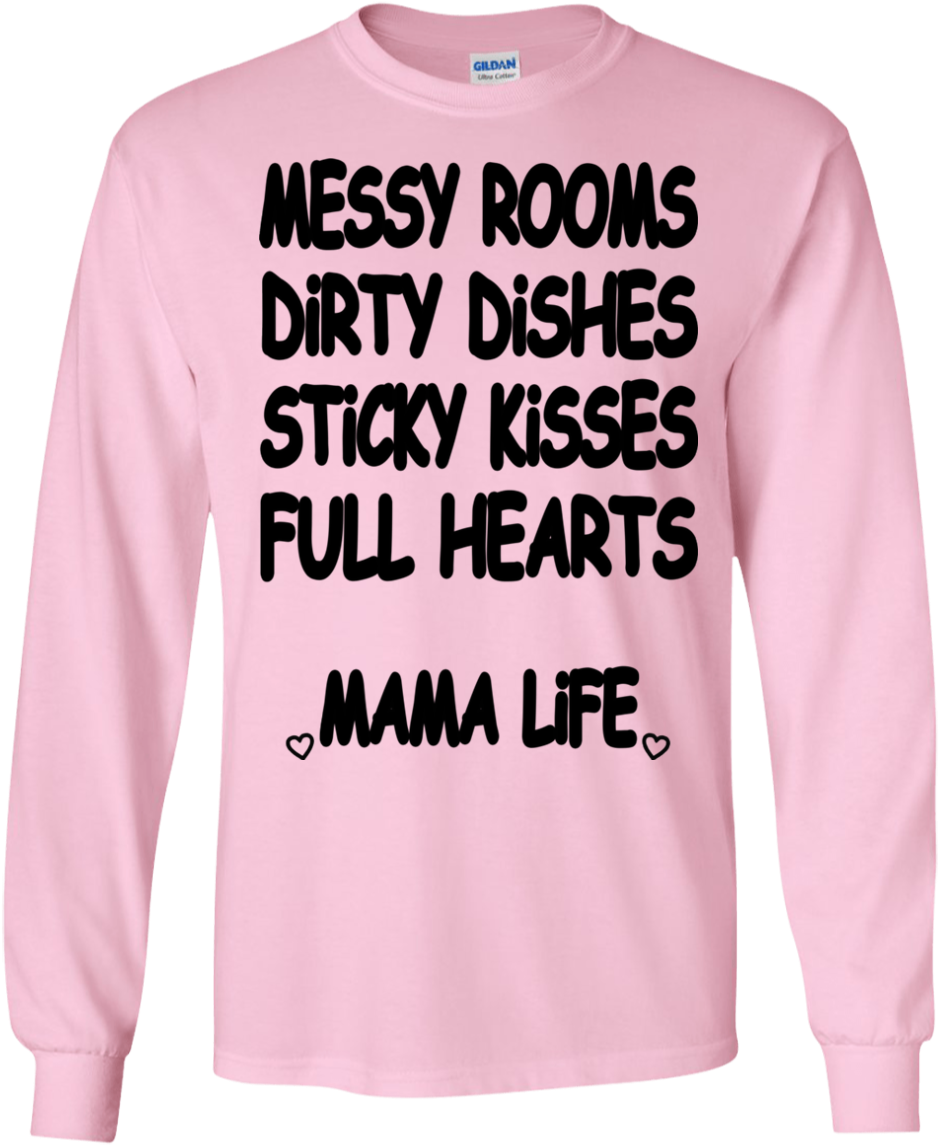 Mama Life Pink Sweatshirt PNG Image