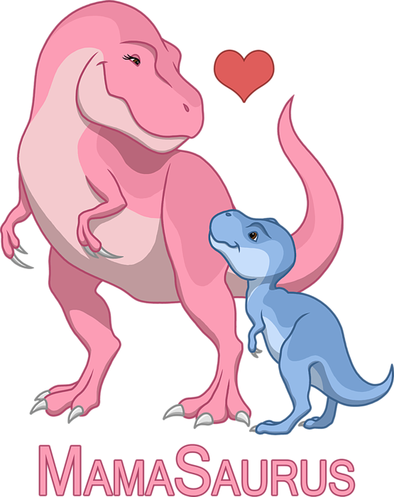 Mama Saurus T Rex Love PNG Image