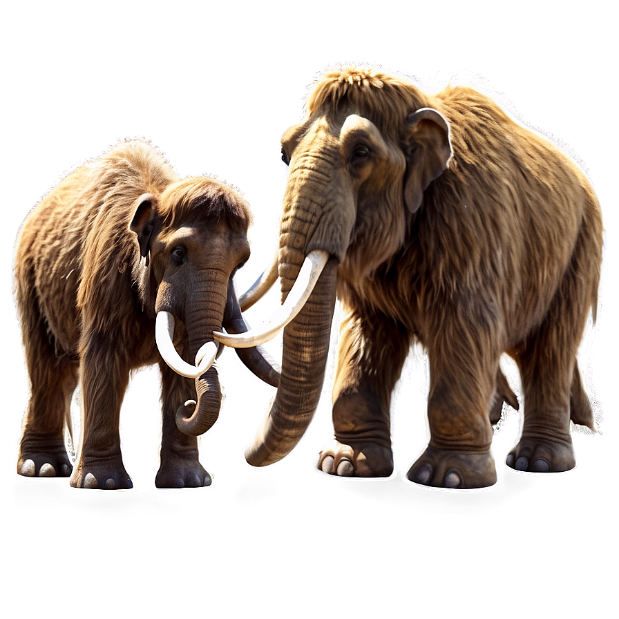 Mammoth Family Scene Png 06252024 PNG Image