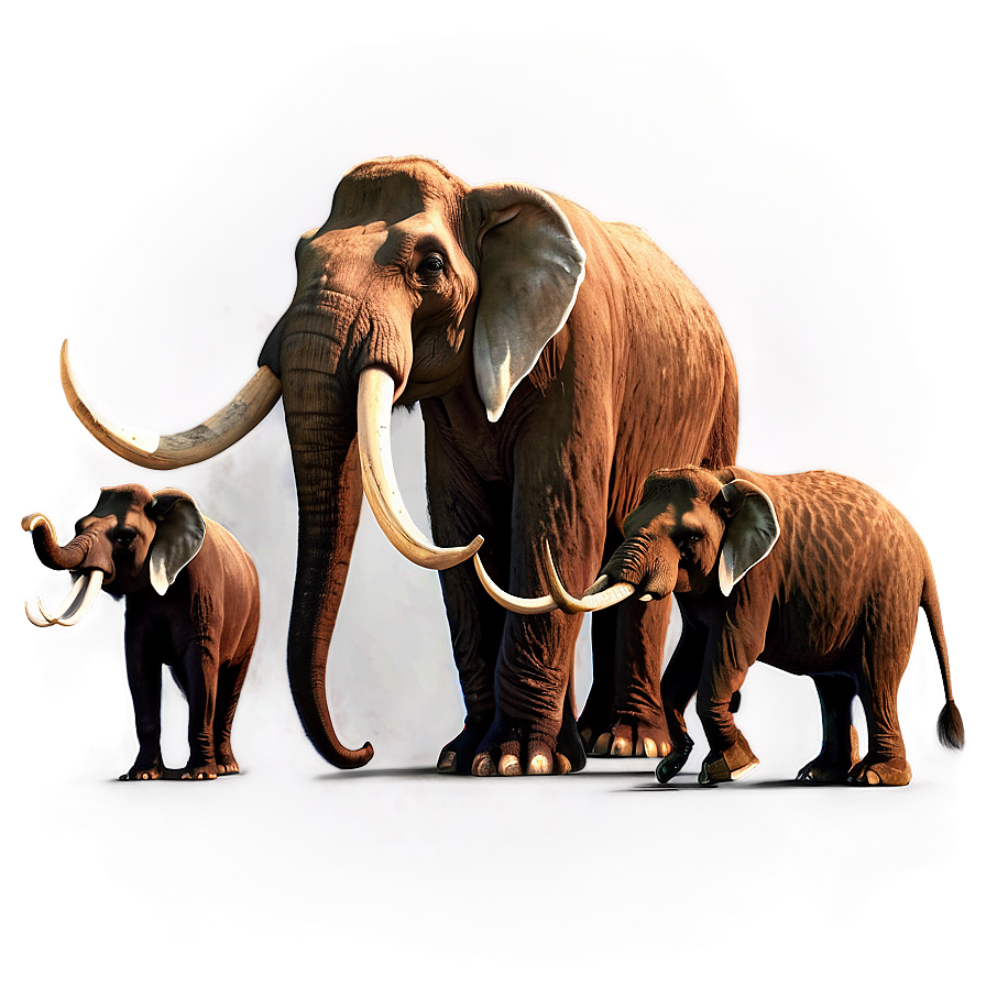 Mammoth Family Scene Png 38 PNG Image