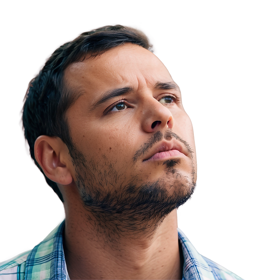 Man Concentrated On Thought Png Bel PNG Image