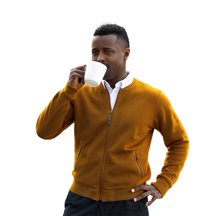 Man Drinking Coffee Png Lty22 PNG Image