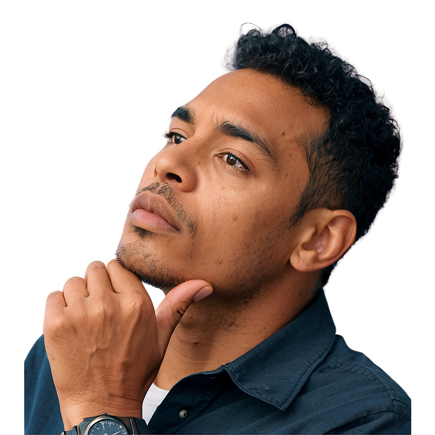 Man Engrossed In Thoughts Png 53 PNG Image