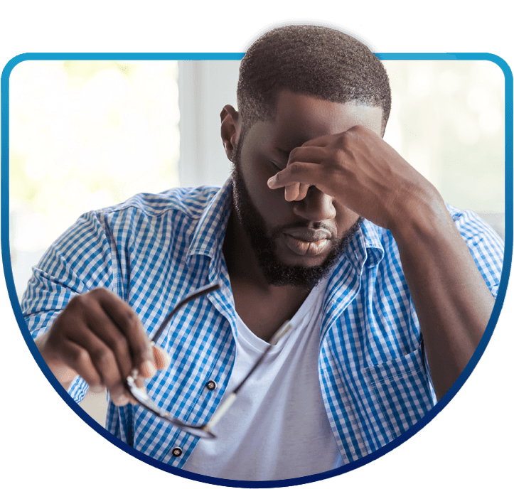 Man Experiencing Headache PNG Image