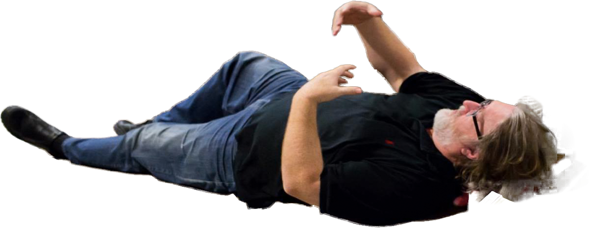 Man Lying On Side Pose PNG Image